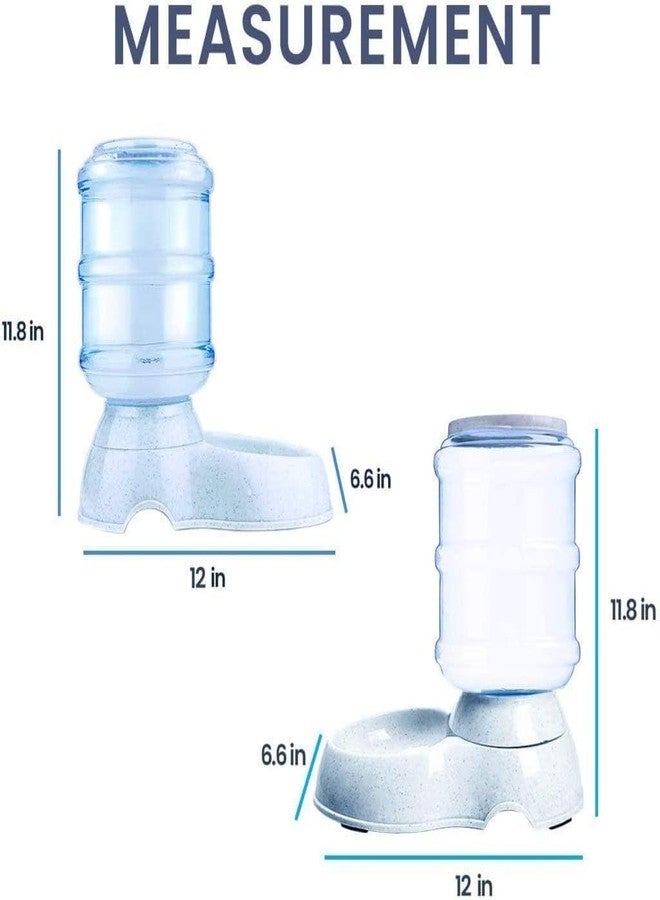 Vroxy Non-Slip Base Dog Water Food Pet Feeder Dispenser, Plastic Pet Bowl, Automatic Drinking Pet Water Dispenser (Pet Feeder + Pet Waterer) (Feeder + Waterer) 2 Pack - Image 5